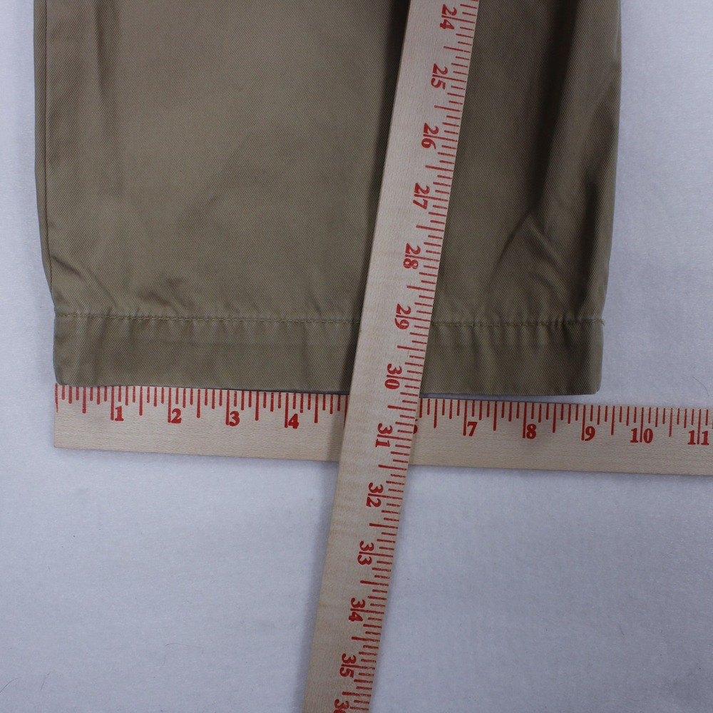 Dries Van Noten Khaki Cotton Wide Leg Pants Button Fly Women's Size 40 US 8 - Picture 3 of 8